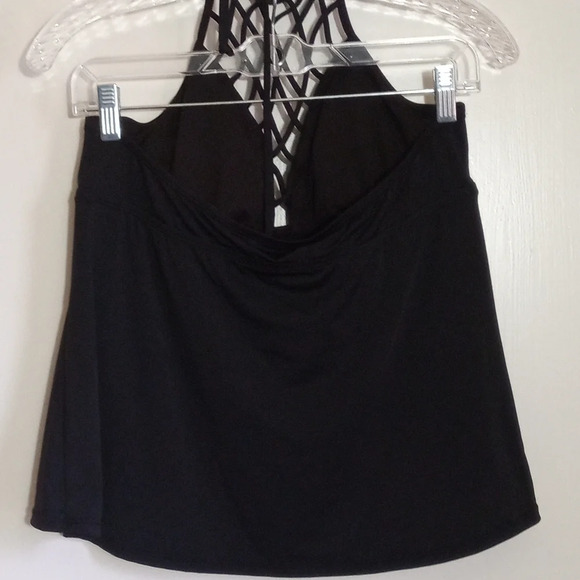 Apt 9 halter swing style tankini top with lattice chest cut out women's size med - Picture 6 of 8